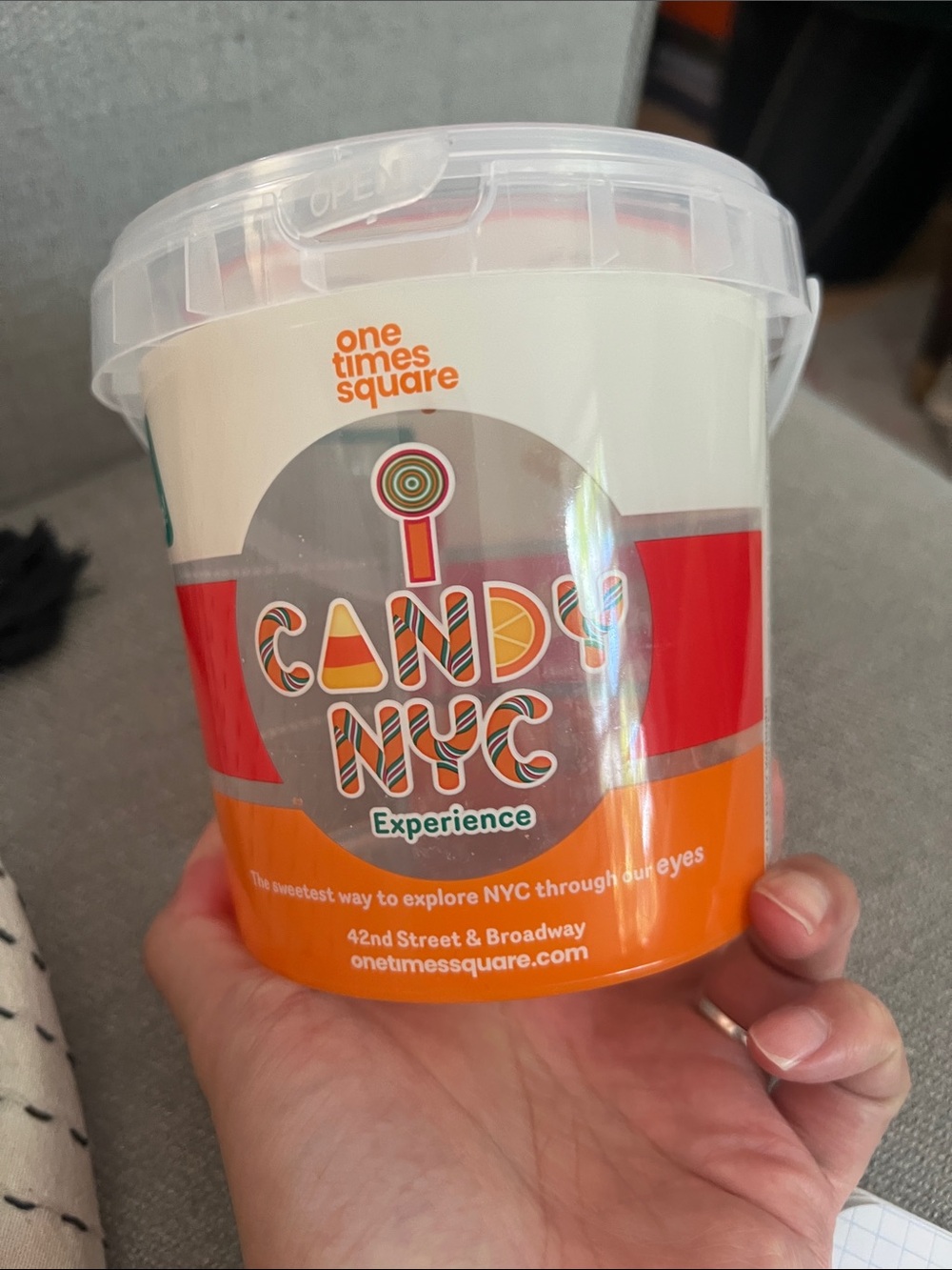 iCandy NYC Experience Souvenir Candy Bucket  One Times Square Exclusive